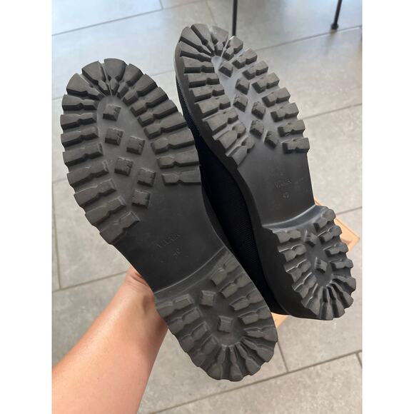 Vivaia Round-Toe Black Platform Chunky Heel Loafers (Francesca) Women Size 9 - Picture 4 of 8